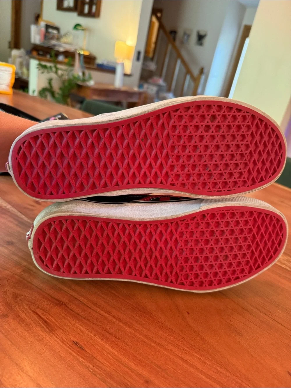 Classic red and black checkered Vans. Men’s 8.5